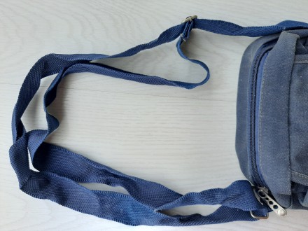 Мужская сумочка через плечо из плотной ткани (витрина)

Практичная, очень креп. . фото 3