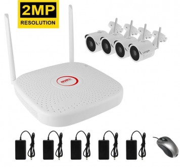 Комплект видеонаблюдения беспроводной на 4 камеры Longse WIFI 3604-2Mp Kit 4, 30. Киев. фото 1 Комплект видеонаблюдения беспроводной на 4 камеры Longse WIFI 3604-2Mp Kit 4, 30. Киев. фото 1