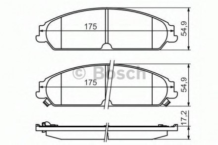 Комплект тормозных колодок, дисковый тормоз BOSCH 0986494483 на CHRYSLER 300 C с. Київ. фото 1 Комплект тормозных колодок, дисковый тормоз BOSCH 0986494483 на CHRYSLER 300 C с. Київ. фото 1