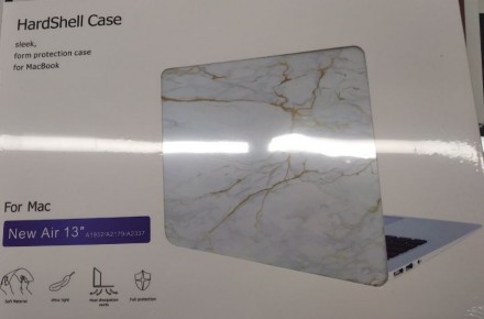 Чехол Mramor Marble Case пластиковый для Apple MacBook 2020 New Air 13" A1932 / . . фото 6
