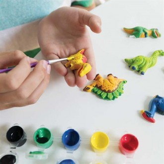 Создайте шесть разноцветных динозавров из гипса с набором для творчества от 4М и. . фото 7