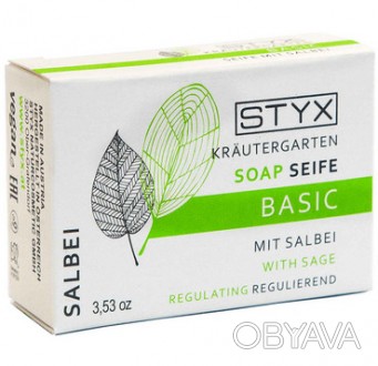 
Мыло натуральное твердое «Basic Soap Sage» от австрийского бренда-производителя. . фото 1