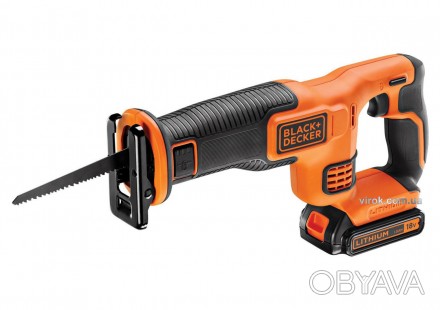 Пила сабельная аккумуляторная Black + Decker Li-Ion 18 В 1.5 Ач. . фото 1