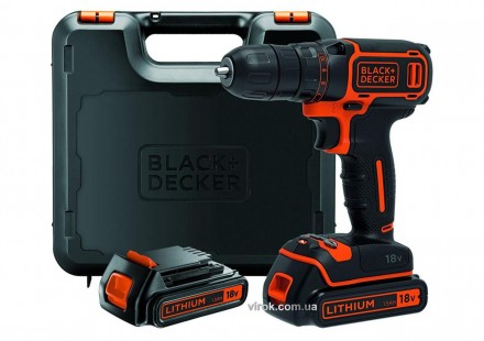 Акумуляторний дриль-шуруповерт BLACK + DECKER BDCDC18B_x000D_
Акумуляторний дрил. . фото 3