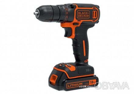 Акумуляторний дриль-шуруповерт BLACK + DECKER BDCDC18B_x000D_
Акумуляторний дрил. . фото 1