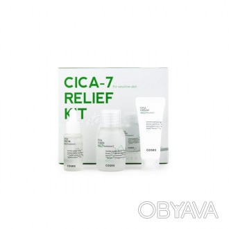 
Набор "CICA-7 Relief Kit" от южнокорейского бренда-производителя "COSRX" предна. . фото 1