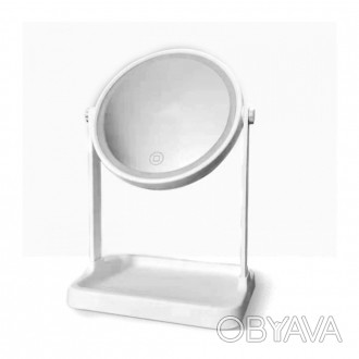 Настольное косметическое зеркало для макияжа с LED подсветкой и вентилятором WIL. . фото 1