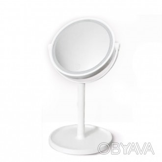 Настольное косметическое зеркало для макияжа с LED подсветкой и вентилятором LED. . фото 1