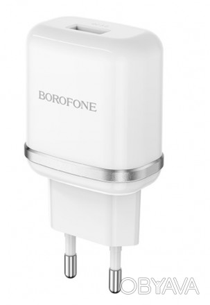 BOROFONE BA36A High speed, мережеве зарядний пристрій з одним USB портом, набір . . фото 1