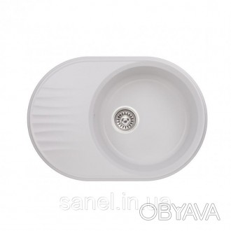 Кухонная мойка Qtap CS 7451 White (QT7451WHI650) выполнена из искусственного кам. . фото 1