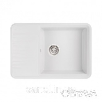 Кухонная мойка Qtap CS 7440 White (QT7440WHI650) изготовлена из качественного ис. . фото 1