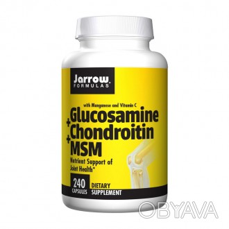  Jarrow Formulas Glucosamine + Chondroitin + MSM содержит сульфат глюкозамина, с. . фото 1