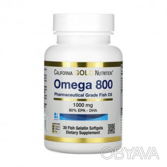 ОПИСАНИЕ Omega 800, California Gold Nutrition насыщена эйкозапентаеновой и докоз. . фото 1