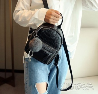 
Стильный женский рюкзак с меховым брелком
 Характеристики:
ЦЕНА УКАЗАНА ЗА 1 ШТ. . фото 1