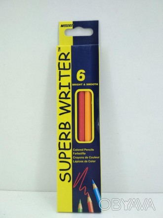 Набор цветных карандашей 6 цветов "SUPER WRITER" Marco 4100-6CB (1 пач) Производ. . фото 1