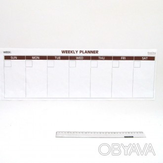 Электростатическая пленка Beifa "Weekly Planner", 4 лист./кор., 60*20см + маркер. . фото 1
