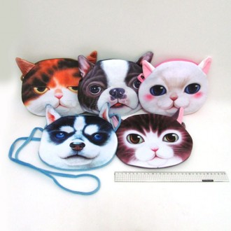 Сумочка дитяча плюш. "Кішки, собаки" 23*18см, mix. Київ. фото 1