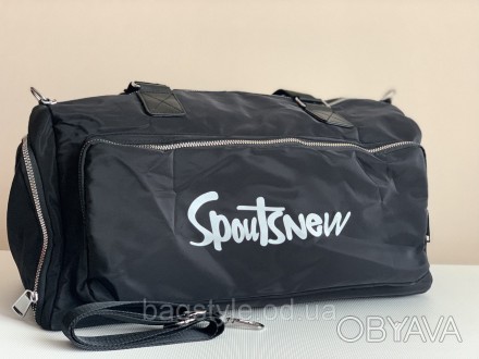 Спортивная черная сумка нейлоновая отлично подходит и в качестве дорожной сумки.. . фото 1