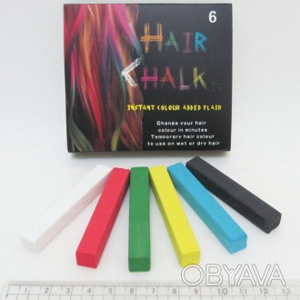  Товар на сайте >>>Мел для волос, набор 6 цветов, 6,5х1х1см Суперціна! Складская. . фото 1