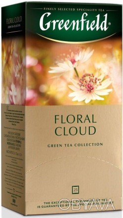 Зеленый чай GreenField Floral Cloud, в пакетиках 25шт Зеленый китайский чай ооло. . фото 1