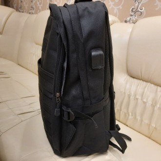  Черный тактический рюкзак для военных, туристов, рыбаков или просто активных лю. . фото 3