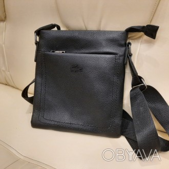  
 Эта кожаная мужская сумка вам подойдет если вы предпочитаете черный цвет и не. . фото 1