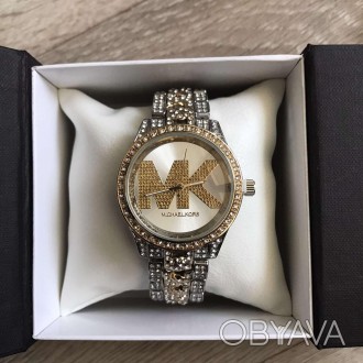
Женские часы Michael Kors качественные в коробочке наручные часы с камнями золо. . фото 1