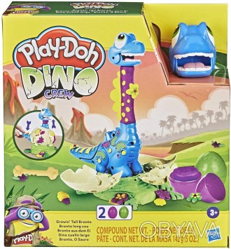 
	Пластилин Плэй-До Play-Doh ростущий динозавр Dino Crew Growin Tall Bronto
. . фото 1
