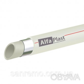 Труба з PPR Alfa Plast PPR/AL/PPR армована алюмінієм 63. . фото 1