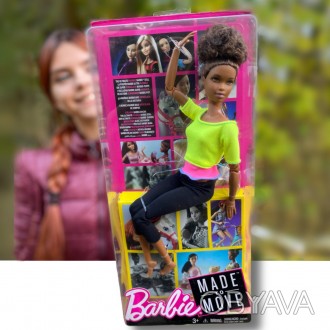 Лялька Barbie Made to Move Барбі Йога із серії Безмежні рухи афроамериканки 
 
Л. . фото 1