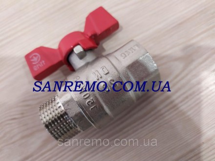 Латунный кран шаровый SD Forte 1/2" ВН для воды (бабочка). Харьков. фото 1 Латунный кран шаровый SD Forte 1/2" ВН для воды (бабочка). Харьков. фото 1