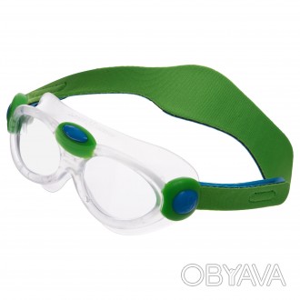 Очки-полумаска для плавания детские MadWave FLAME	
предназначены для защиты глаз. . фото 1