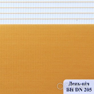 Рулонные шторы День-Ночь Ткань Сахара Оранжевый ВН DN-205.
Ткань Сахара - произв. . фото 1
