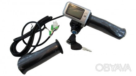 Комплект ручка газа с LCD дисплеем и замком зажигания 36V.. . фото 1