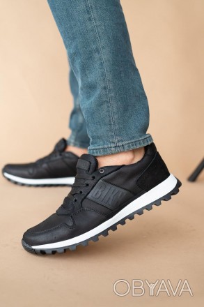 Кроссовки мужские кожаные черные Multi-shoes ember
Черные мужские кожаные кроссо. . фото 1