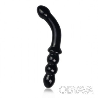 Стеклянный фаллоимитатор Glass Romance черного цвета, идеален для вагинальных и . . фото 1