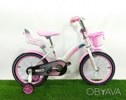 Велосипед для дівчаток Crosser Kids Bike оснащений додатковими боковими колесами. . фото 1