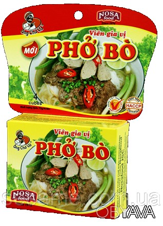 Вьетнамские натуральные специи для супа Фо Бо 75г ,4кубика (Вьетнам).
Приправа д. . фото 1