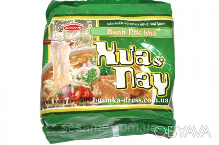 Рисова локшина 3 ММ VINA ACECOOK Bang Pho Kho Xua&Nay 500г (В'єтнам)
Рисова локш. . фото 1