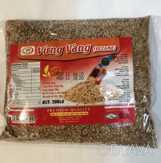 Кунжут натуральний обсмажений неочищений Sezam Vung Vang 100 г (В'єтнам).Вислиза. . фото 1