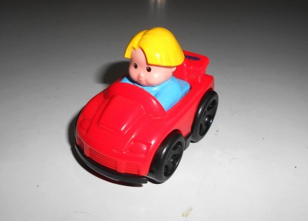 Маленькая прочная пластиковая машинка с водителем Little People  Fisher Price Me. . фото 5