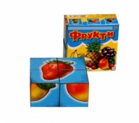 Кубики пласт. 4 шт. Фрукти Технок /34/(1332). Дніпро. фото 1 Кубики пласт. 4 шт. Фрукти Технок /34/(1332). Дніпро. фото 1