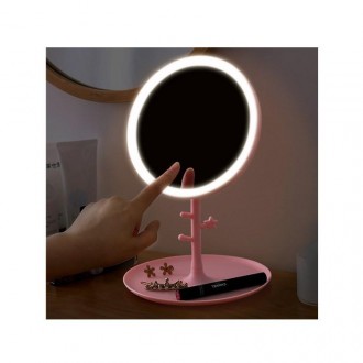 Белое Зеркало косметическое со светящимся кольцом по кругу
 
 Универсальное зерк. . фото 4