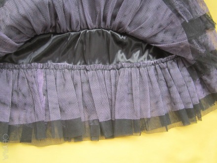 Новая  красивая  нарядная  юбка  на  7-9 лет.
Цвет - черный,сиреневый.
Пояс- ш. . фото 7