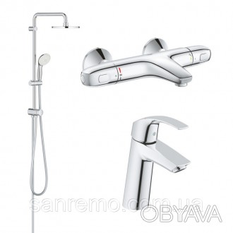 Набор смесителей Grohe Eurosmart 34102TS
Набор смесителей Grohe Eurosmart 34102T. . фото 1