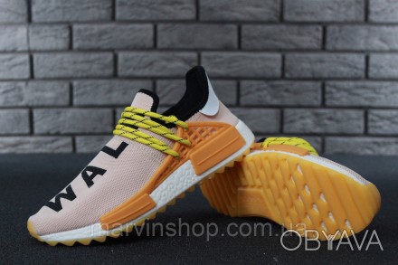 Кроссовки мужские желтые Adidas Human Race 
Крутые мужские кроссовки для бега Ад. . фото 1
