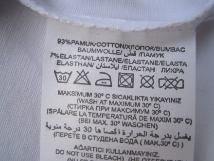 Белая  нарядная  футболка, можно  в  школу, р.128, Турция, Lovetti.
 ПОГ  33 см. . фото 6
