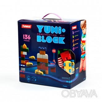 Конструктор детский YUNI-BLOK 136 (коробка). . фото 1
