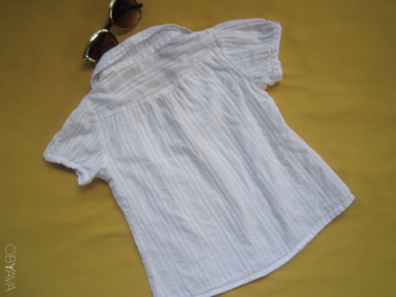 Белая с серебристой нитью блузка, рубашка в школу на 6-8 лет, M&Co Kids.
Ле. . фото 8