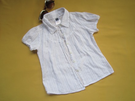 Белая с серебристой нитью блузка, рубашка в школу на 6-8 лет, M&Co Kids.
Ле. . фото 9